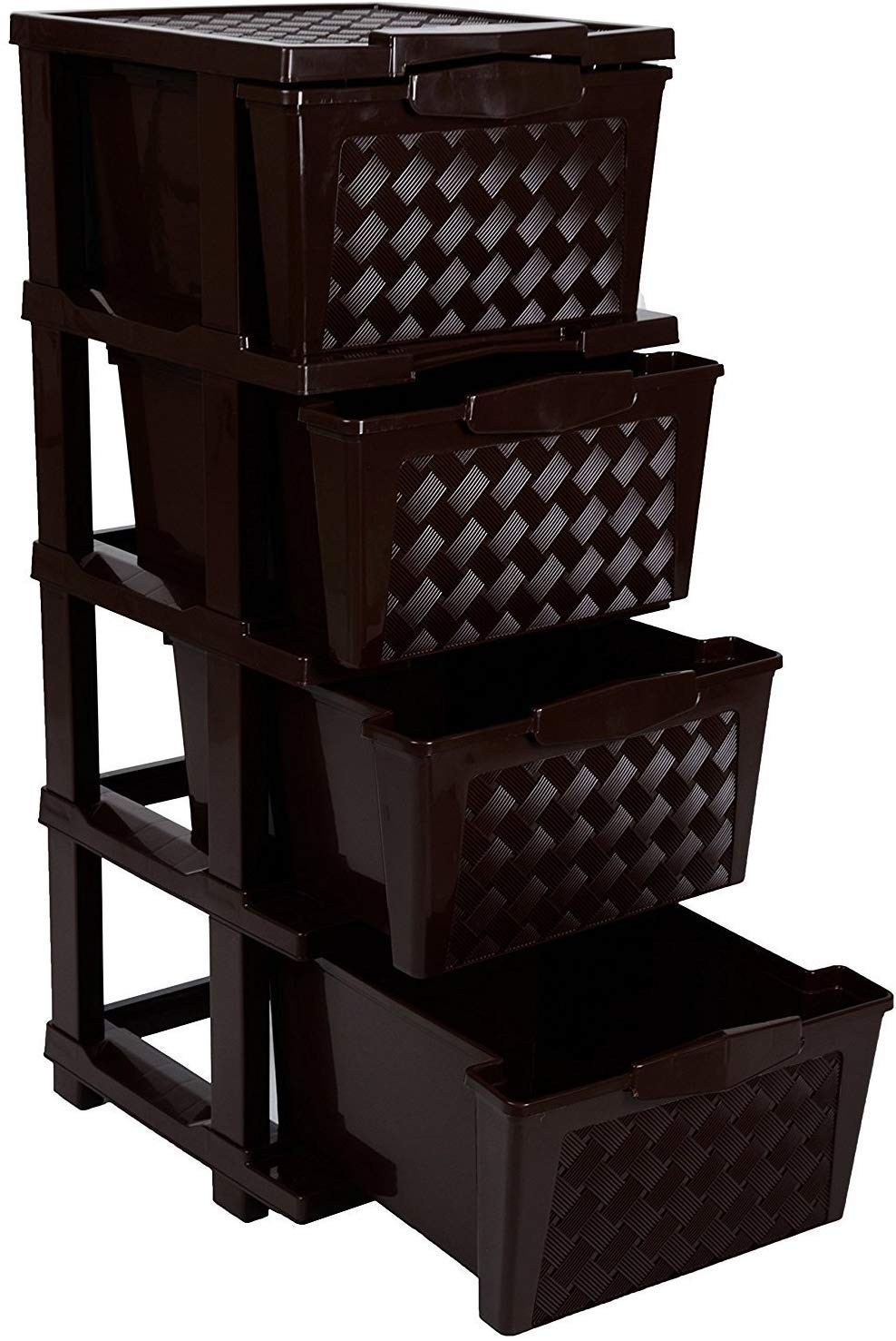 Buy MIGGLO PLASTIC Joyful Cargo 4 DRAWER Multipurpose Drawer (37 cm x