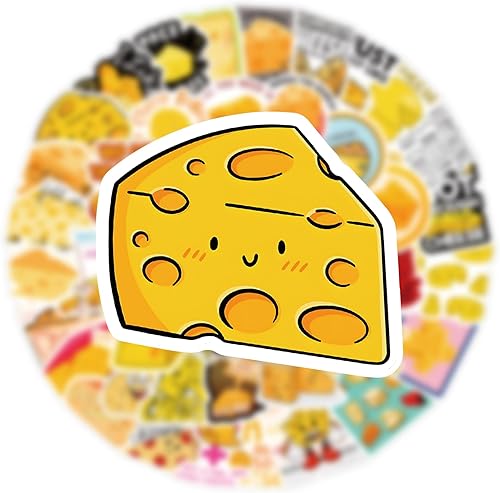 Miniatura 5 de 67PCS Cheese Dairy Food Cute Cartoon Waterproof Vinyl Stickers for Kids Girls Boys Teens Adults for Water Bottles Laptop Suitcase for Birthday Party