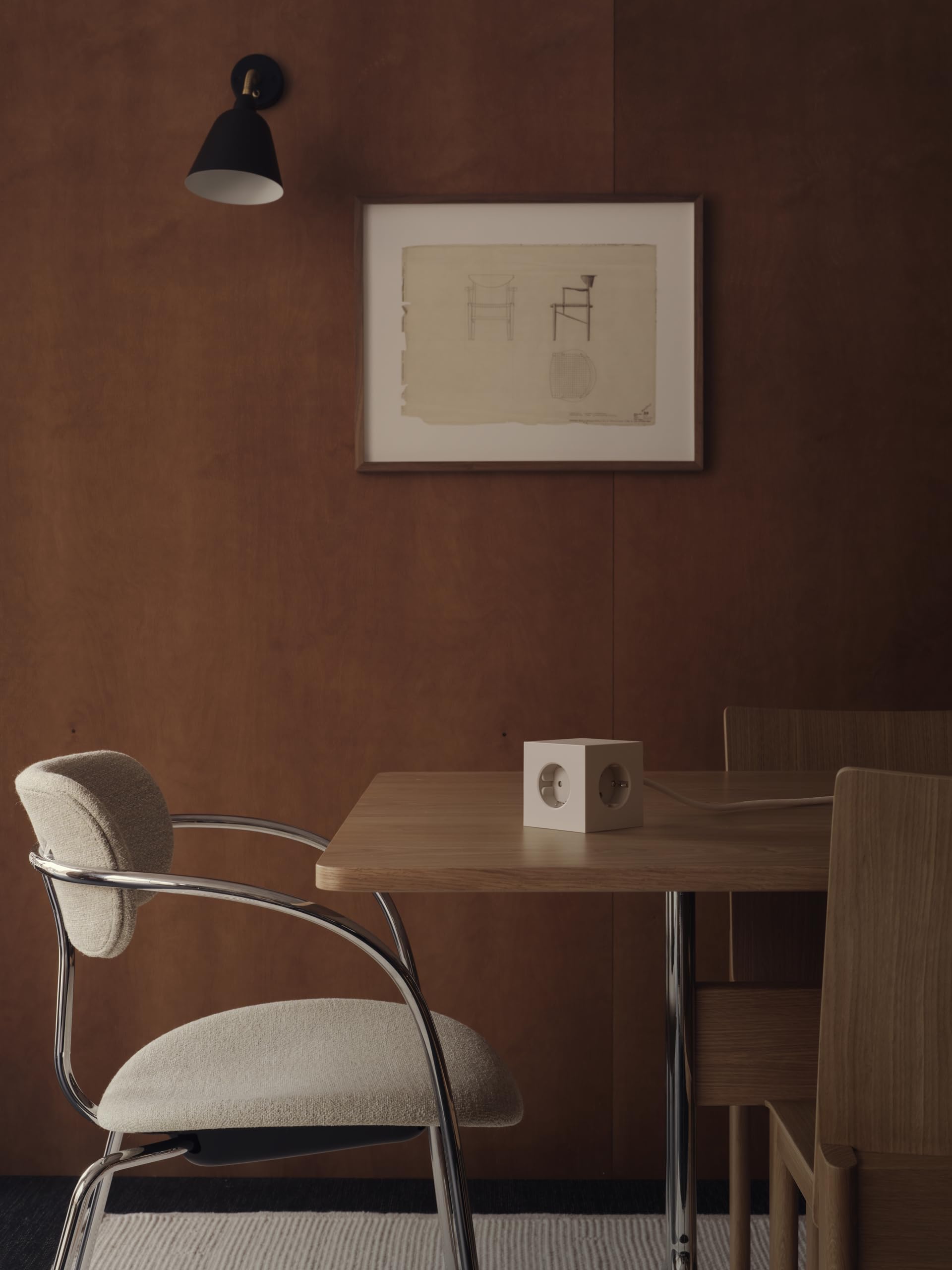 Avolt Square 1 Ciabatta Elettrica Cubo Multipresa, 3 Prese, 2 USB-C 30W | Ciabatta multipresa di design con prese Schuko