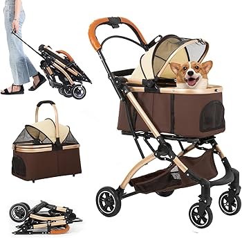 【グレー】ペットカート  犬用バギー　小型犬　中型犬　犬用カート　取り外し可能 ペットカート 取り外し可能 犬 カート 犬カート バギー 犬用