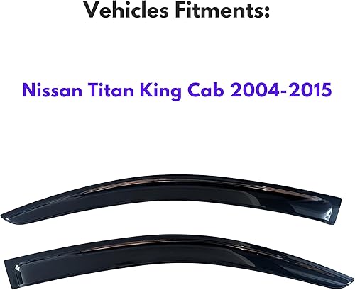 Miniatura 477 de KPY Moldura deflectora de viento con protección contra la lluvia compatible con Mazda CX-3 2016-2021 (CX3), 4 unidades, para ventana lateral