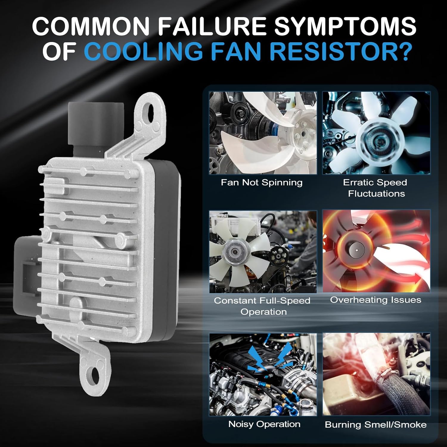 25385-D3000 25385D3000 Engine Cooling Fan-Resistor Control Module for 2016-2018 Hyundai Tucson 1.6L, for 2017-2019 Kia Sportage 2.0L