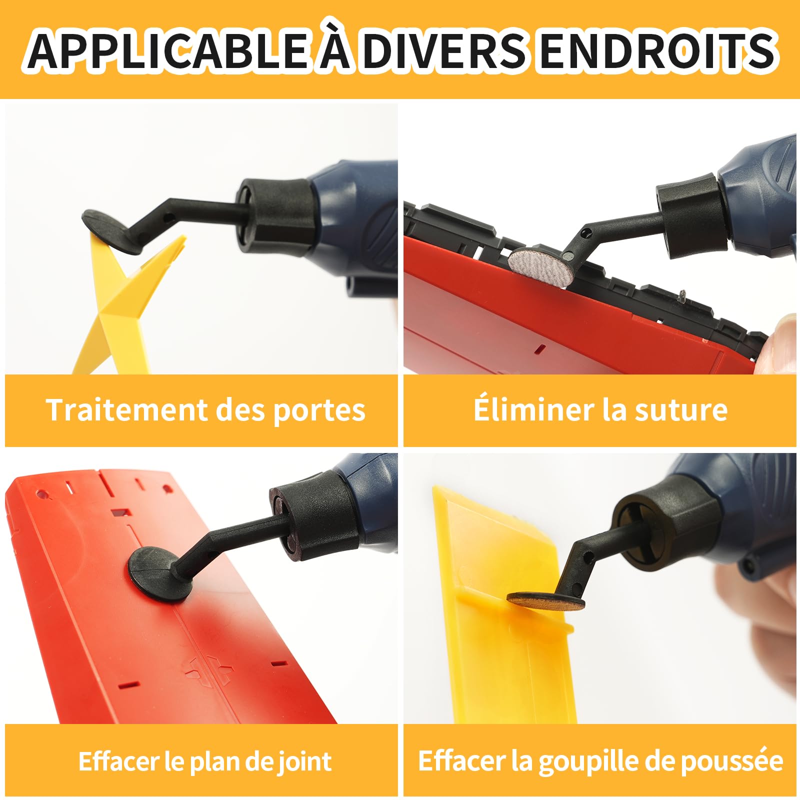 Ponceuse à stylo sans fil, 5 vitesses et chargement USB avec lumière LED, outil électrique polyvalent, mini ponceuse électrique pour le ponçage, le polissage, la finition et le bricolage
