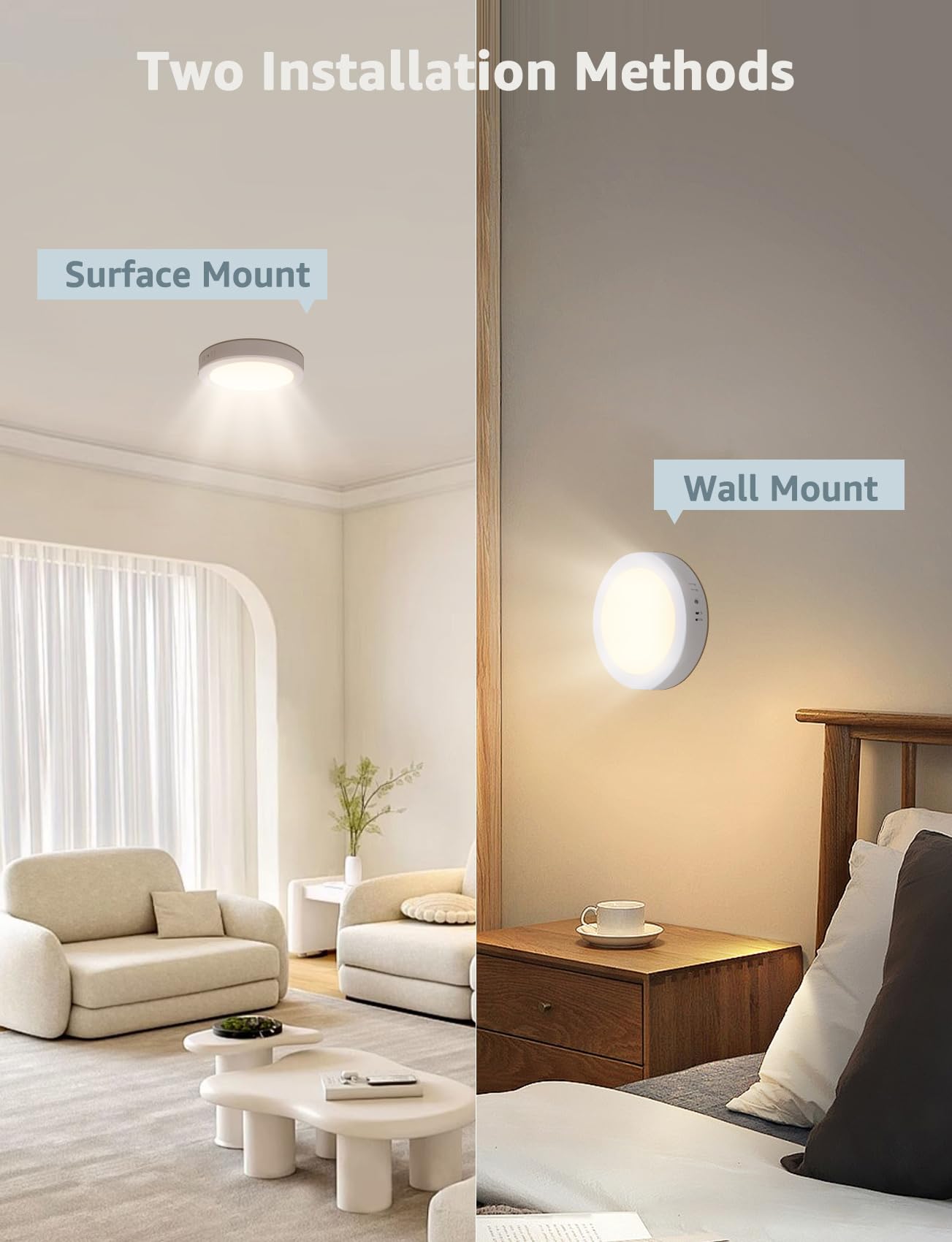 Aigostar Plafón LED Techo 12W 1350LM Lámpara de Techo LED Luz natural 4000K para Cocina Sala de Estar Dormitorio Pasillo 174 * 35Hmm, 2pcs