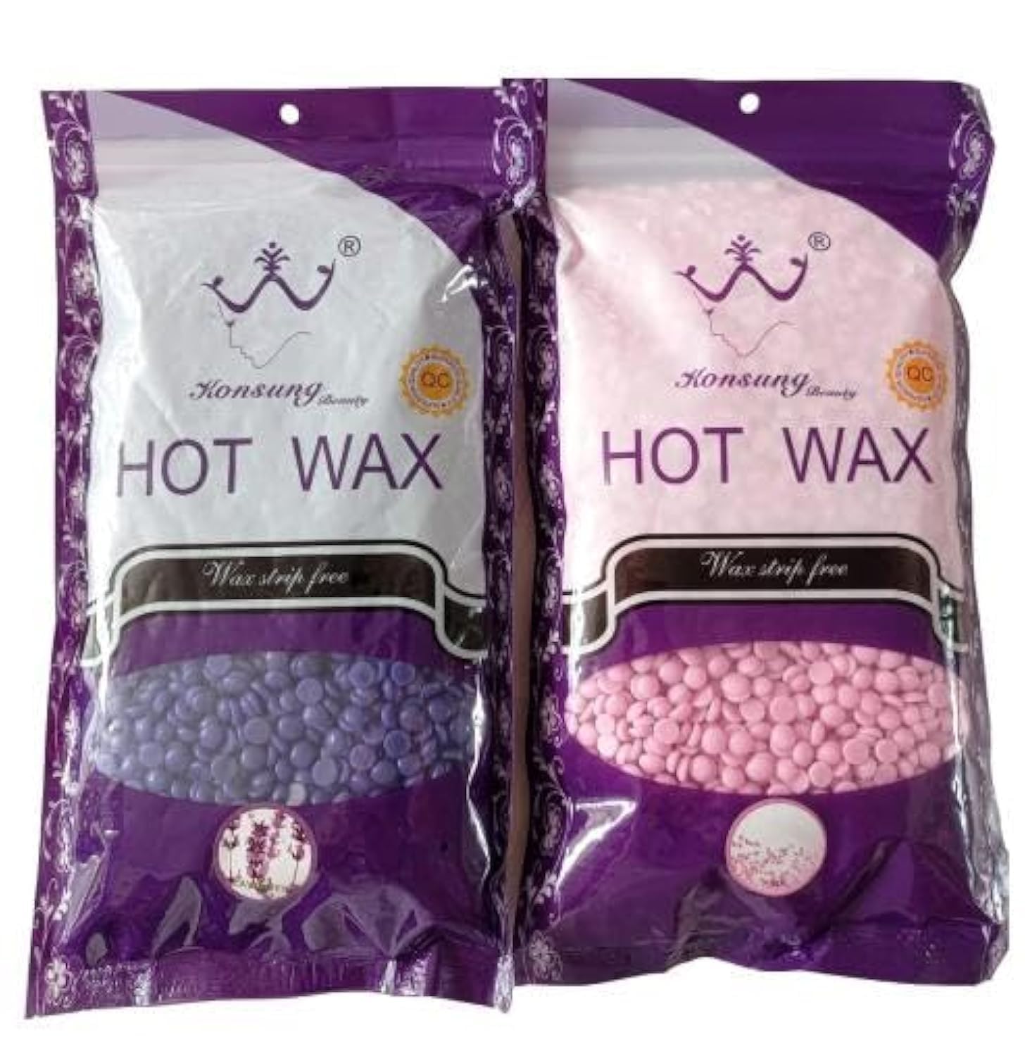 THE GIFT FACTORYPink and Lavender Hot Wax Beans No Strips Hair Removal Wax Beans 500g each pack