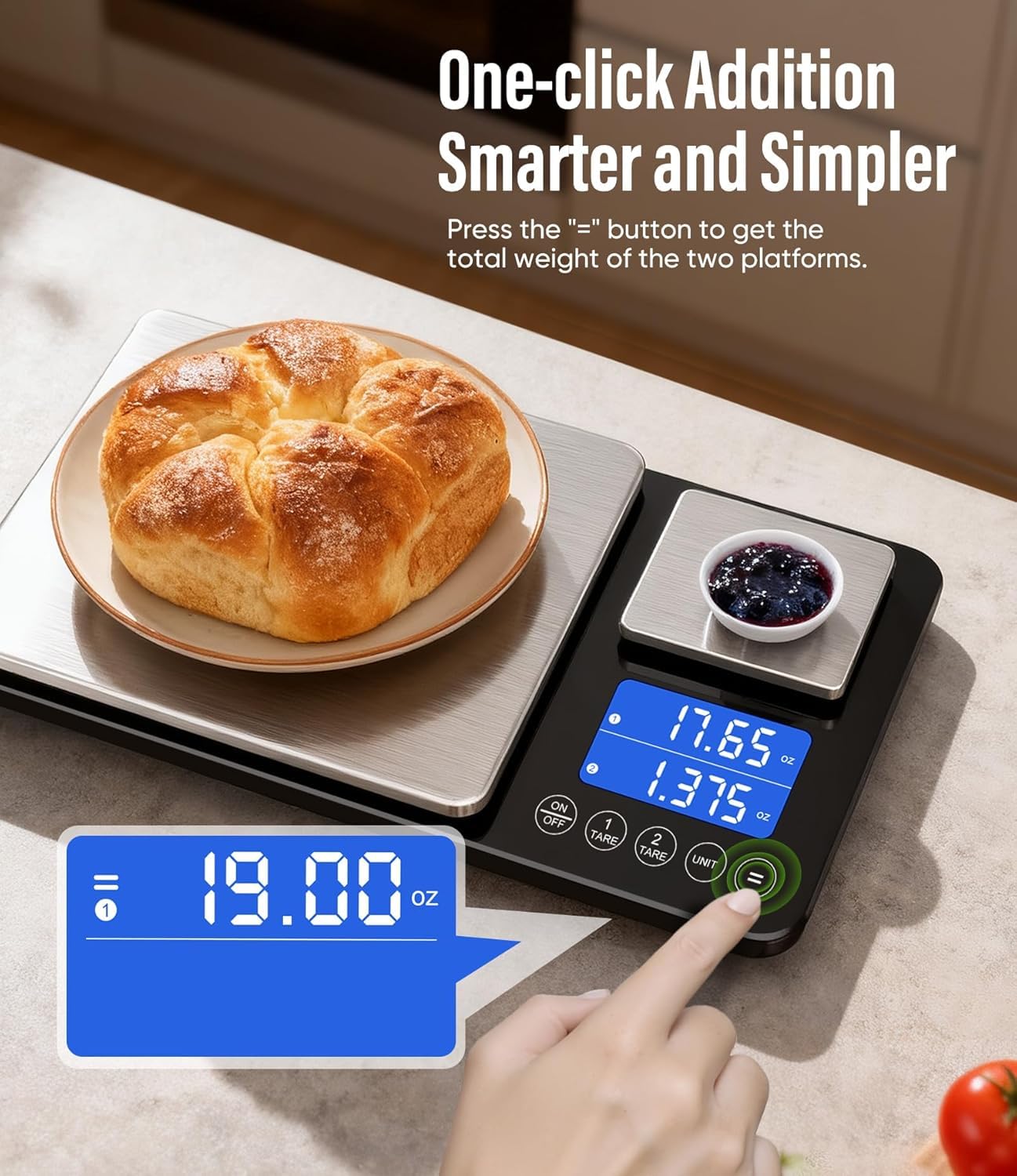Balance de cuisine numérique - 10 kg - En verre - Étanche - Balance ménager électronique pour la pâtisserie - Fonction tare - Bouton tactile - Précision de 1 g