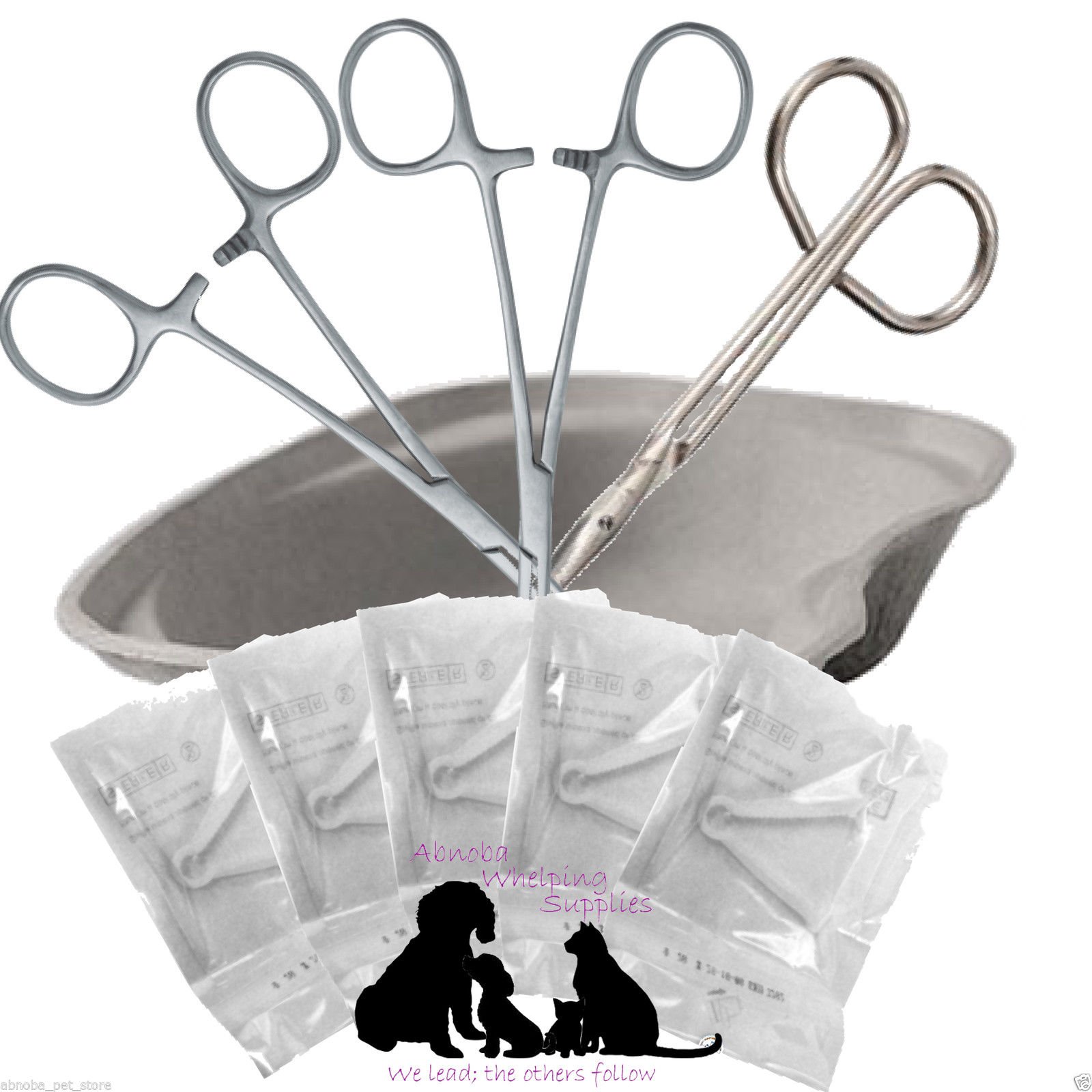 Abnoba's Own BrandAlpha Dog all Sterile Whelping Delivery Kit, FREE Welping Guide for pets, puppy birthing supplies