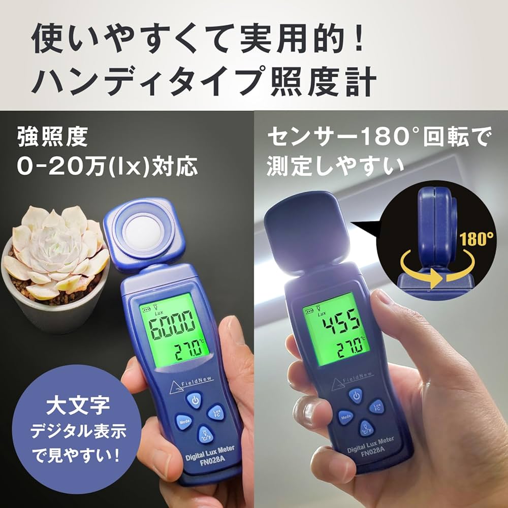 光電池照度計 ケニス デジタル照度計 YK-10LX 31150214 1個 - アスクル