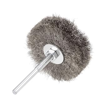 80mm Stainless Steel Wire Wheel Brush Bench with 1/4 Inch Shaft