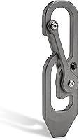Vista 1 de KeyUnity Herramienta de llavero de mosquetón de titanio, 3 funciones en 1 multiherramienta para transporte diario (KU04)