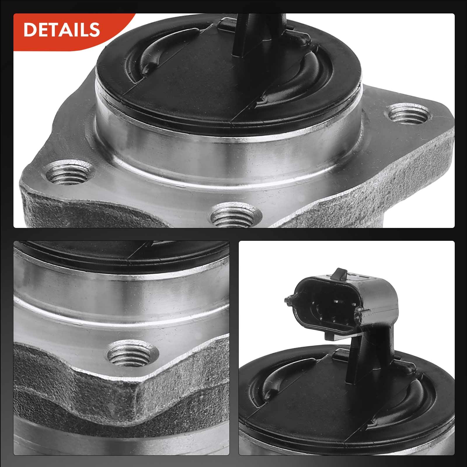 Frankberg 2x Radlager Radlagersatz Hinten Flansch-Rad ⌀140 Mit ABS Gehäusesensor Kompatibel mit Zafira/Zafira Family B Astra H Meriva B Astra H Replace# 93178626, 1604316