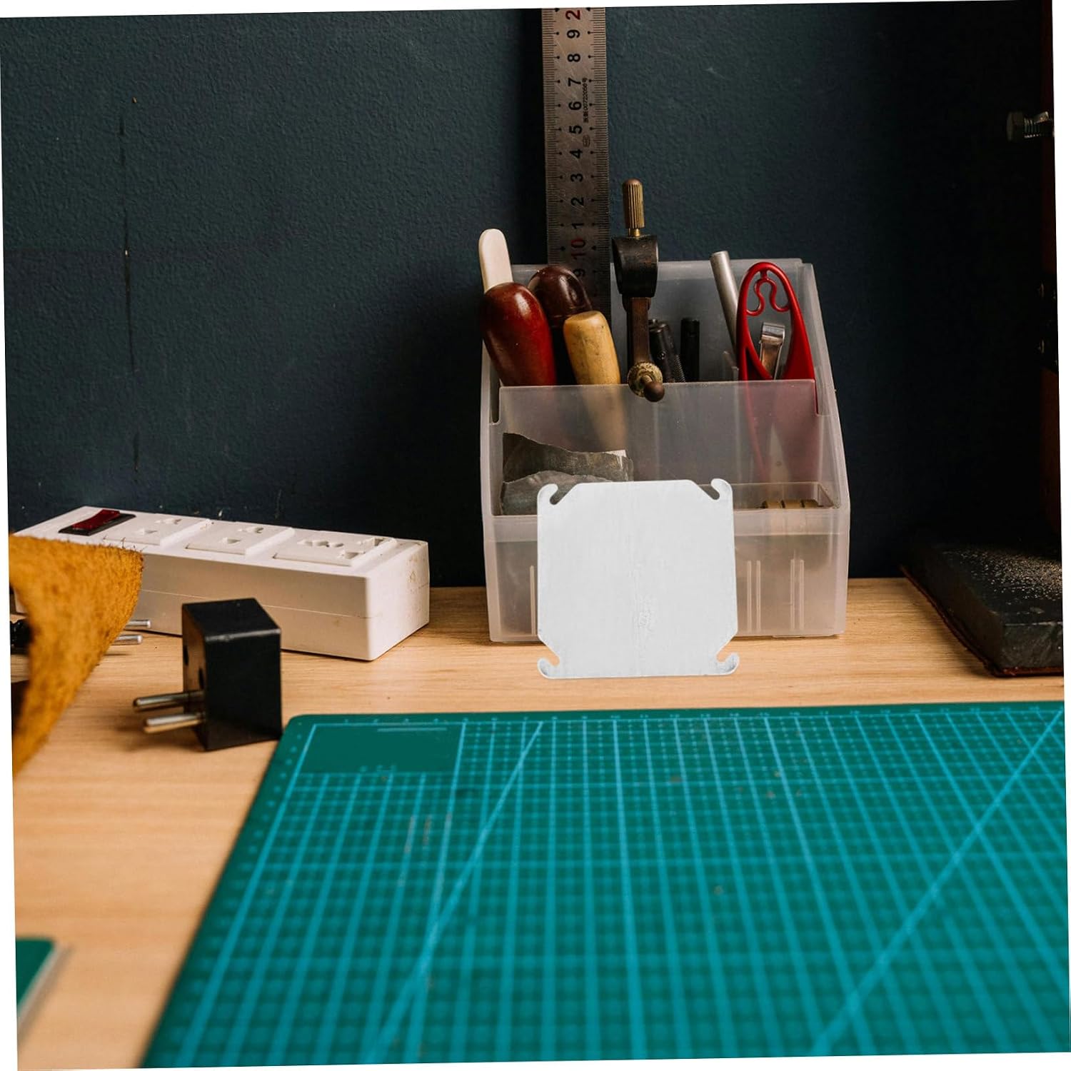 Decorative Blank Outlet Cover Plate Zinc Plated Thermoplastic Square Wall Cover for Double Outlet Versatile Stylish Electrical Plug for Home Decor