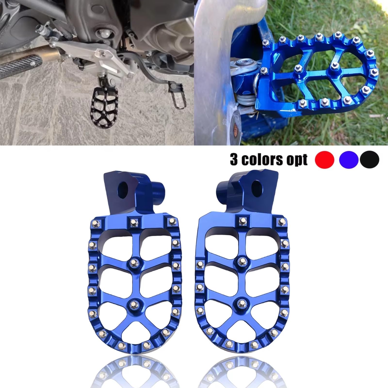 Compatibile Con YAMAHA Per TENERE 700 Per T7 2019-2024 Per RALLY Per EDITION 2020-2024 Parti Di Modifica Per Pedane Per Moto Poggiapiedi Moto(Blue)