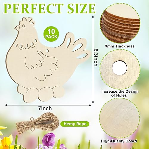 Miniatura 174 de Trébol de madera de gran tamaño de 7 pulgadas, adornos para el día de San Patricio para pintar, tréboles de madera en blanco en blanco, sin