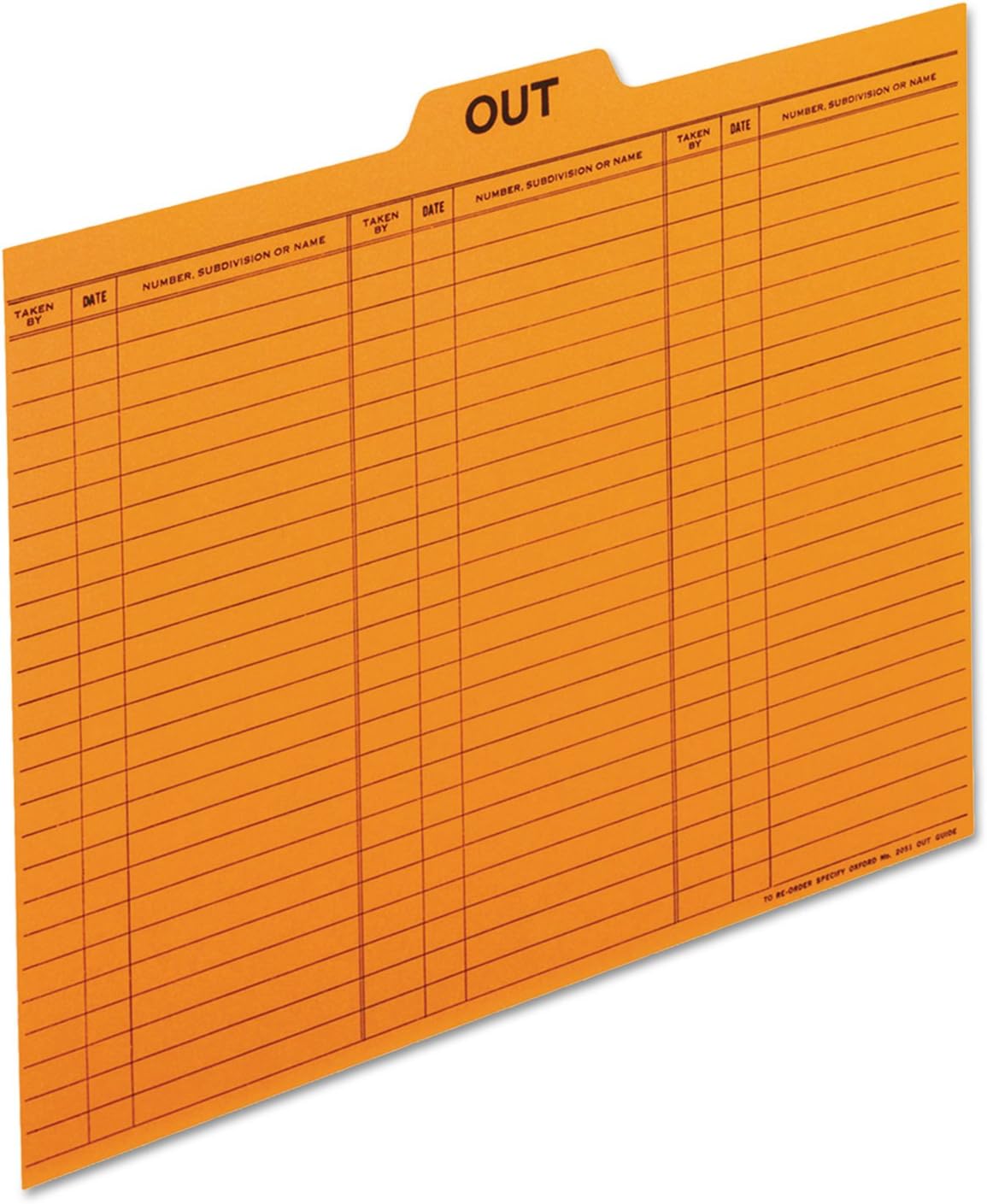 Amazon.com : Pendaflex 2051 Salmon Colored Charge-Out Guides, top Out ...