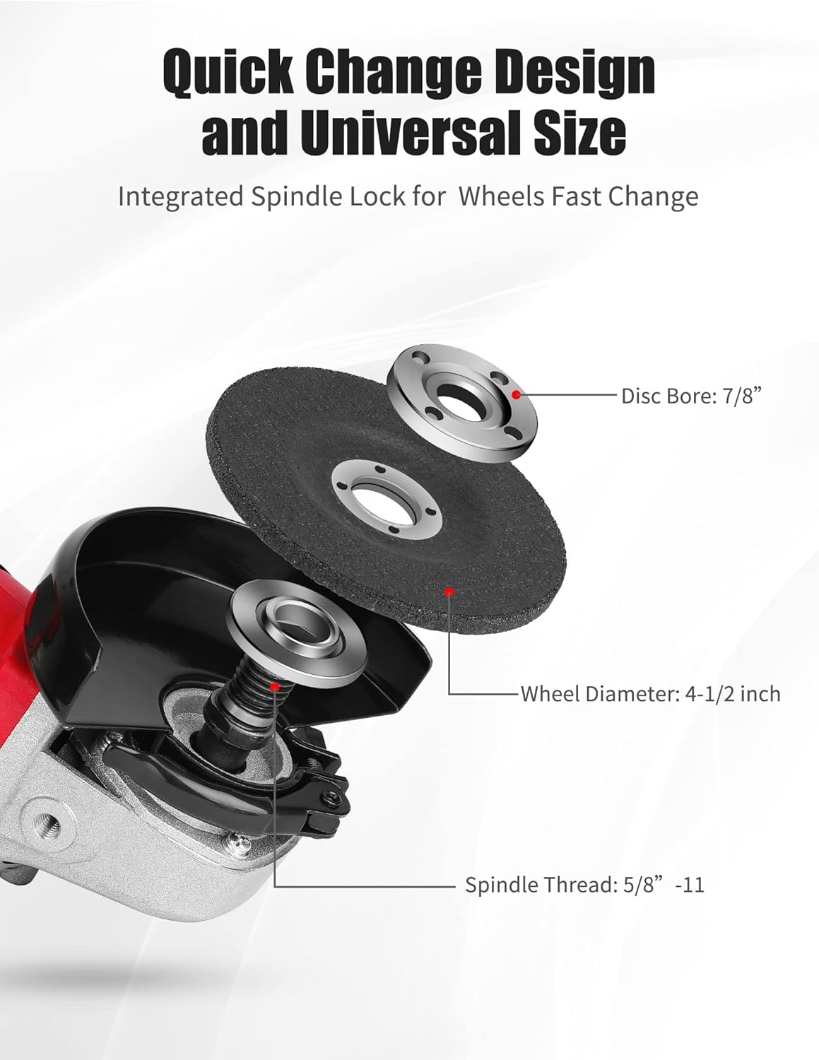 AVID POWER Cordless Angle Grinder with 4-pole Motor, 20V Cordless Grinders Tools w/4.0A Battery & Fast Charger, 4-1/2 Inch Grinding Wheels, Cutting Wheels, Flap Discs and Adjustable Auxiliary Handle - - 