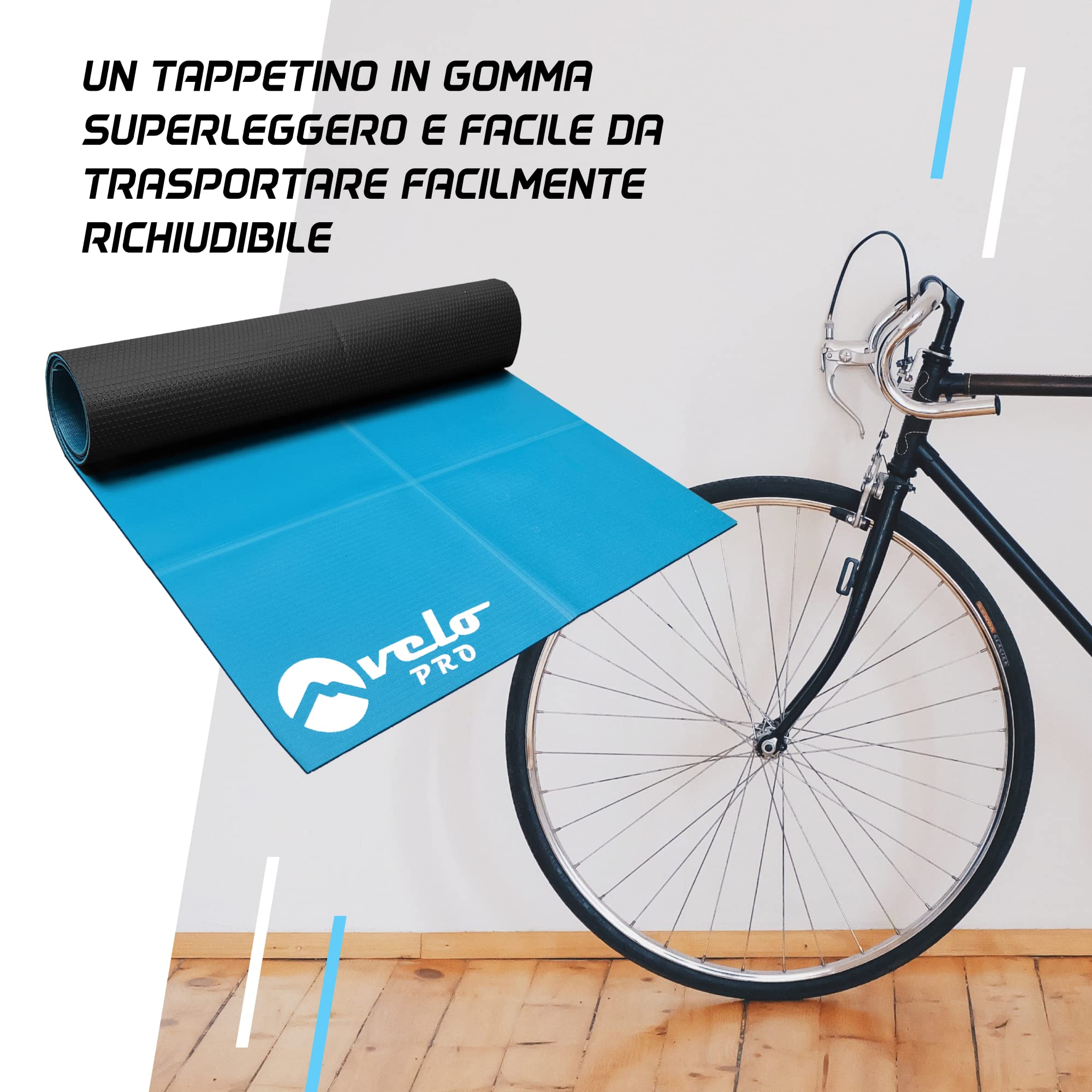 Tappetino da ginnastica resistente - Tappetino da palestra antiscivolo multiuso - Protezione per il pavimento per attrezzatura da allenamento in casa - tappetino per yoga, pilates e cross trainer
