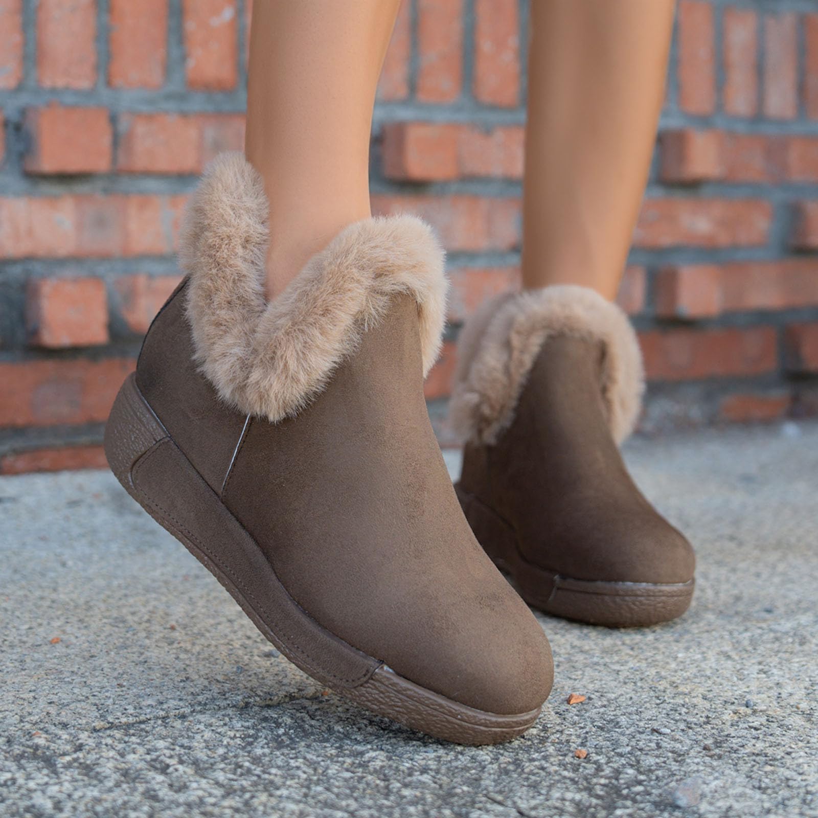 Generico Ciabatte Donna Invernali Pantofole Donna Invernali Ciabatta Invernale Tirolesi Peluche Calde Uomo Da Casa Babbucce Scarpe Con Pelo Pelose Memory Foam Chiuse Fluffy Ragazza 43 Antiscivolo