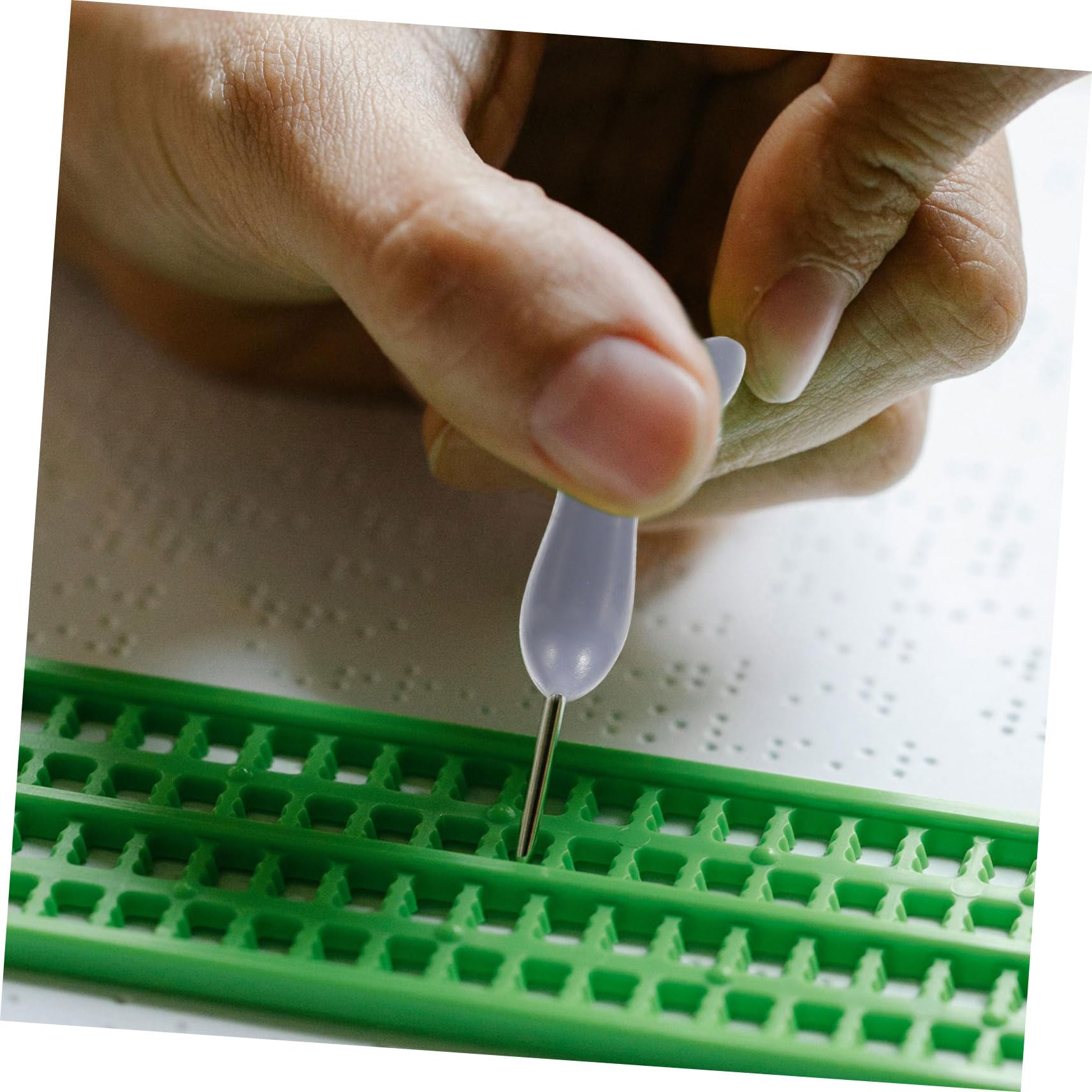 Healvian 5 Piezas De Bolígrafo Para Escribir En Braille Papel Para Braille Kit Para Braille Bolígrafo Para Escribir En Braille Para Ciegos Accesorio Para Escribir En Braille Juguetes