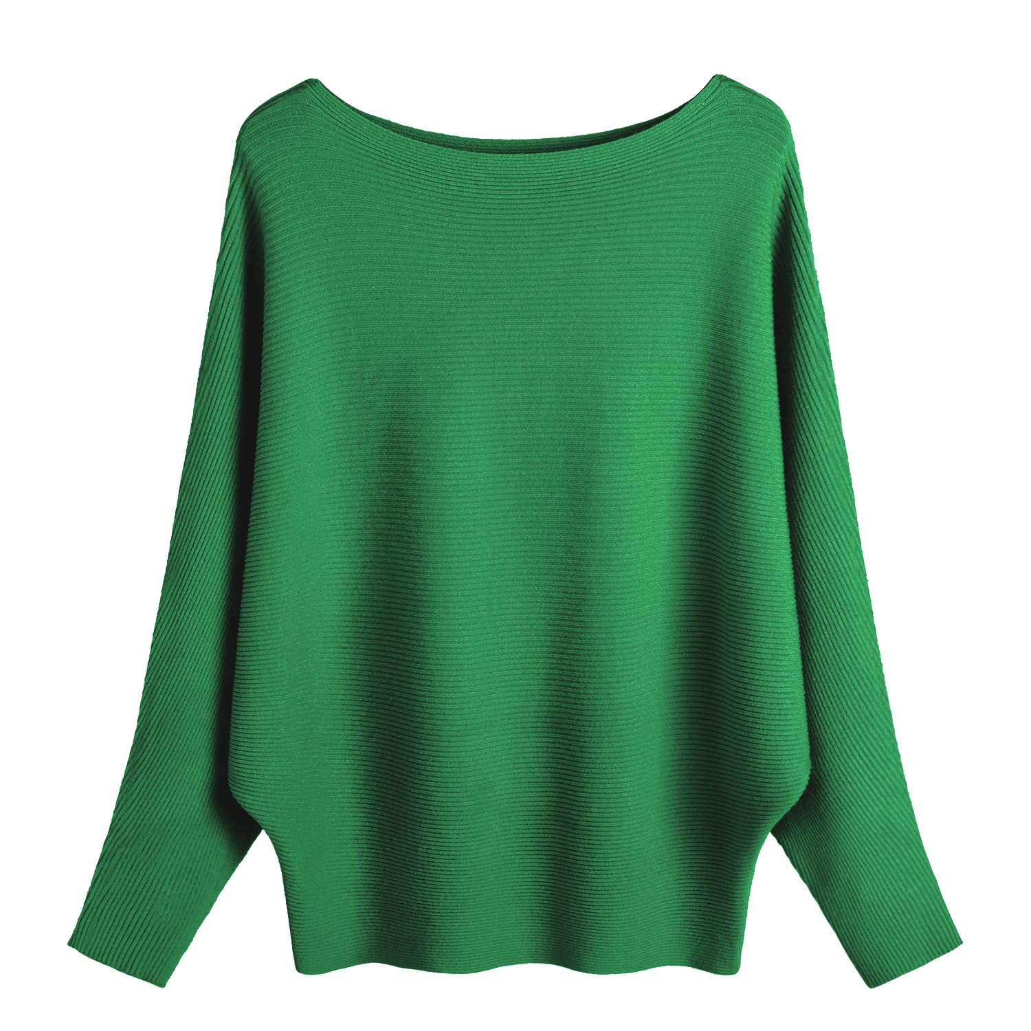 MAKARTHY Womens Striped Sweaters Batwing Sleeves Knitted Dolman Pullovers Tops Sweatershirts