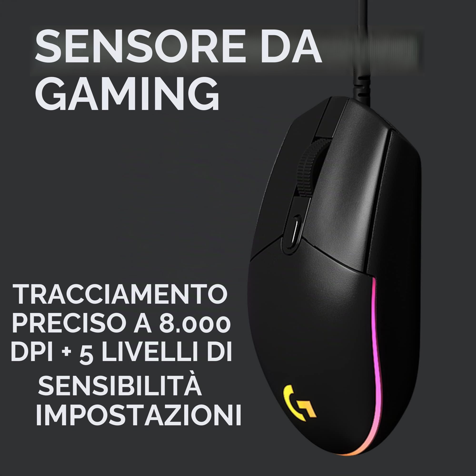 Logitech G413 SE Tastiera Meccanica Gaming Full Size - Tastiera Retroilluminata con Switch Meccanici Tattili, Nero & 03 LIGHTSYNC Mouse Gaming con Illuminazione RGB, Nero