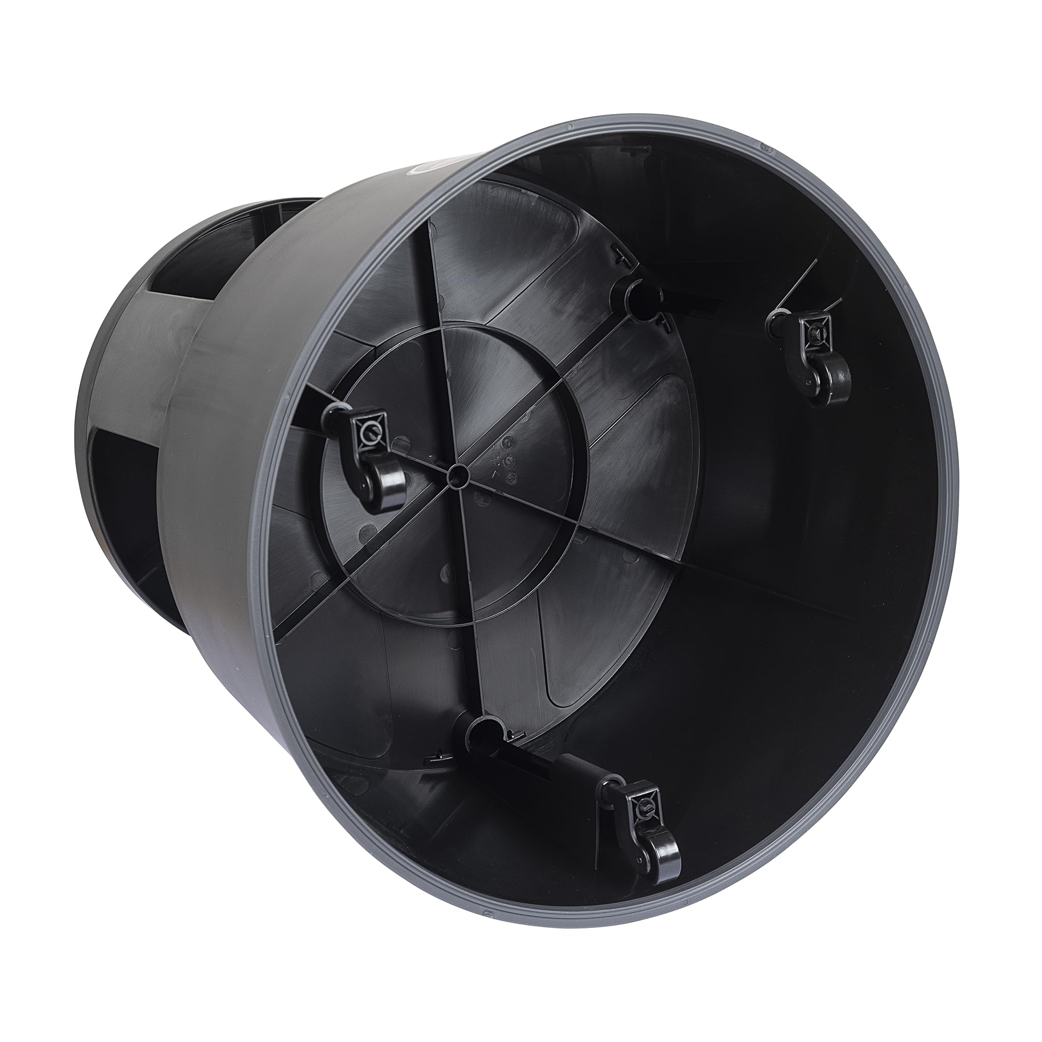 WEDO Super Step Tabouret à roulettes en Plastique incassable - Pied d'éléphant - Certifié TÜV GS - Fabriqué en Allemagne - Antidérapant - Hauteur : Environ 43 cm - Charge maximale : 150 kg - Noir