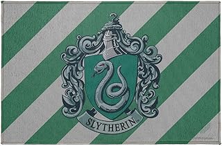 GRAPHICS & MORE Harry Potter Anti-Slip Welcome Doormat, 20â€ x 31.5â€ Slytherin Sigil Door Mat for Indoor & Outdoor, Front Entrance, Outside Patio/Inside Entry Way