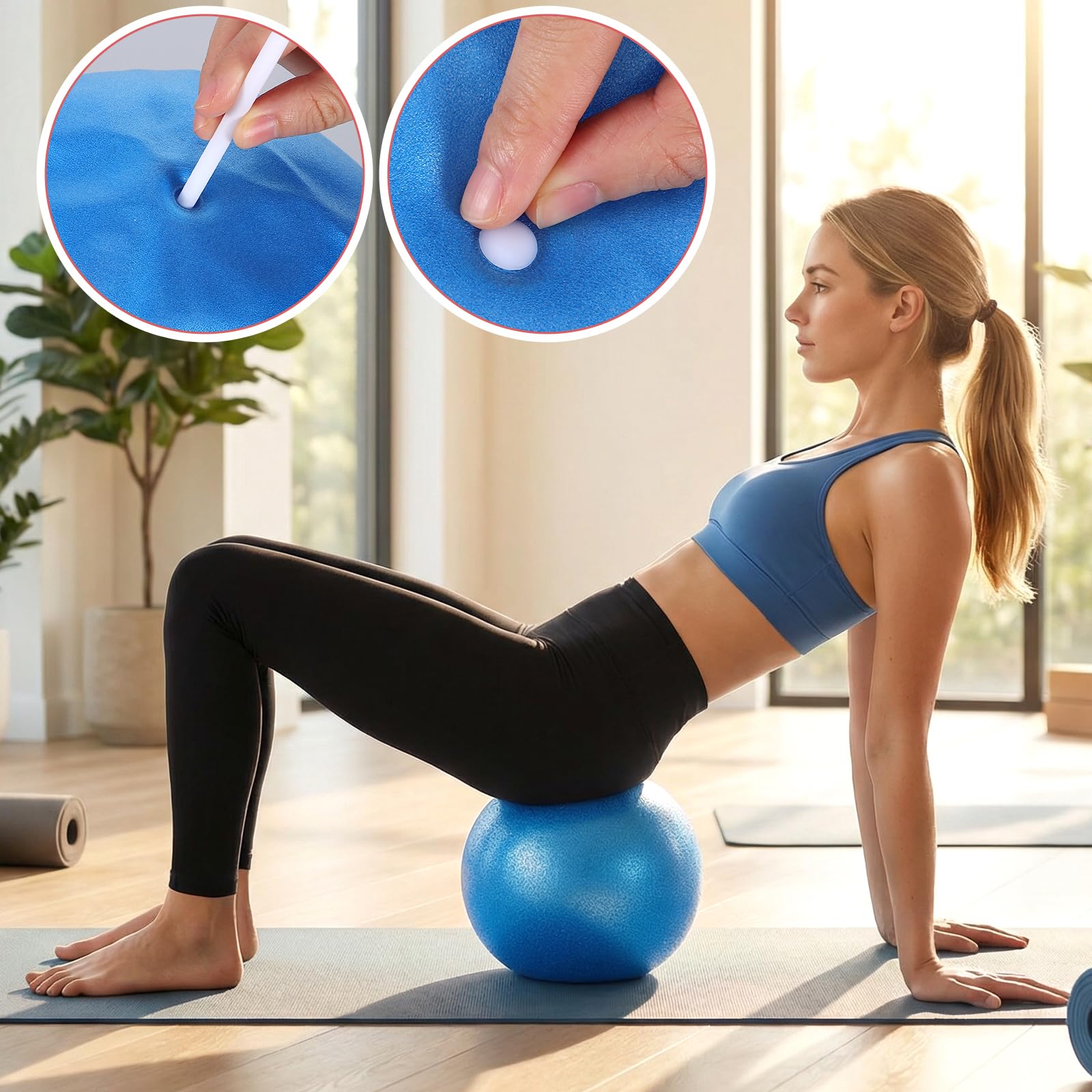 Kifmurase 20 mini palline da pilates per esercizi di pilates, 22,9 cm | Scoppio e antiscivolo, palline da yoga, per stabilità, fitness, fisioterapia, stretching e allenamento di forza