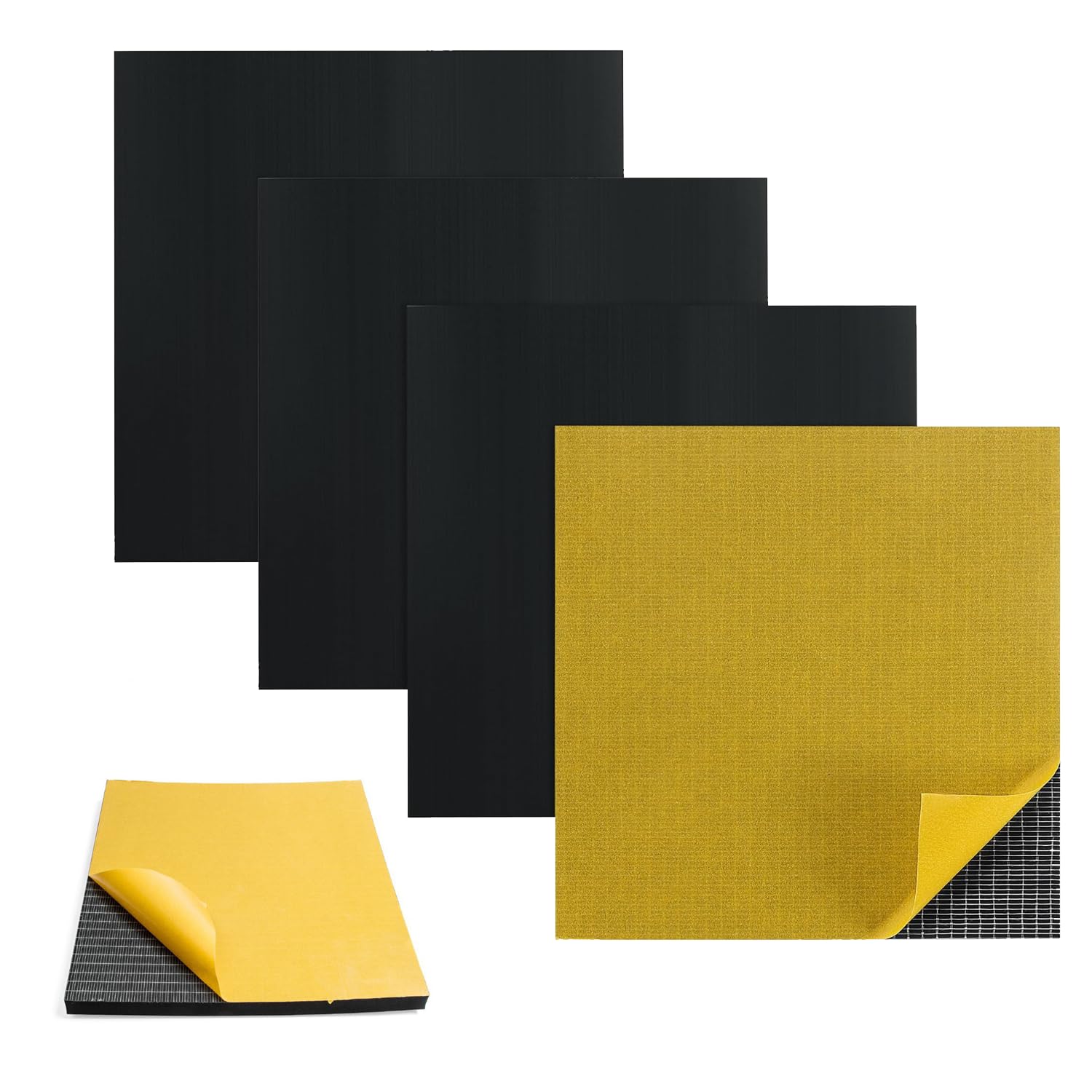 4Pcs Self-Adhesive Foam Sheets – 10mm Thick 150mm x 150mm, Non-Slip Furniture Pads, Floor Protectors, Closed Cell Neoprene Rubber Pads for Anti-Vibration, Insulation & Shock Absorption