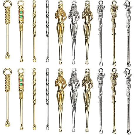 20PCS Alloy Tiny Snuff Bottle with Spoon