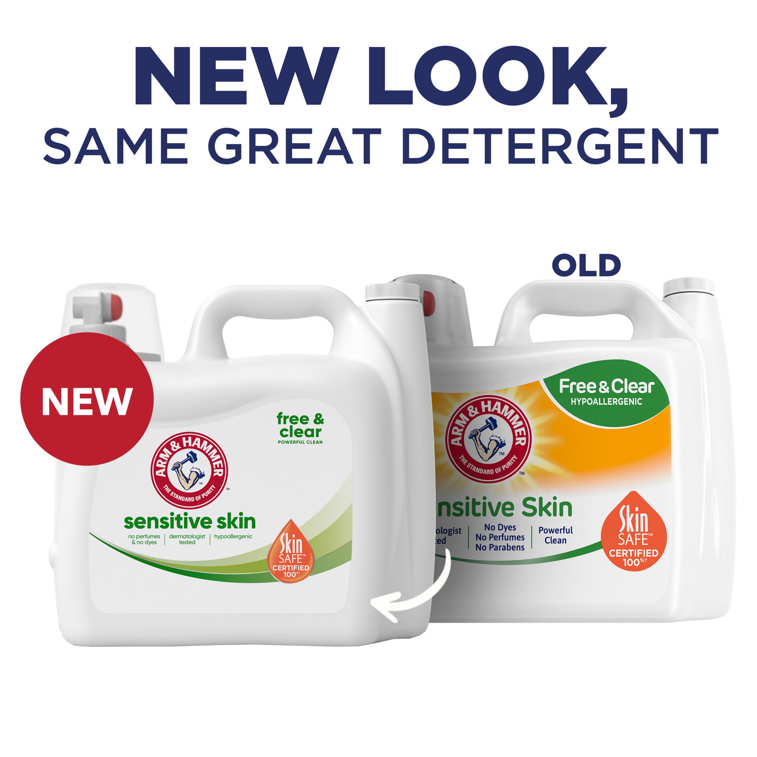 ARM & HAMMER Sensitive Skin Free Clear, 140 Loads Liquid Laundry Detergent, 140 Fl oz - Image 2