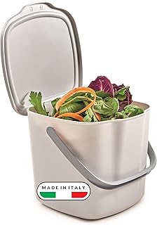Snips Food Waste Compost Bin with Lid and Handle 3L