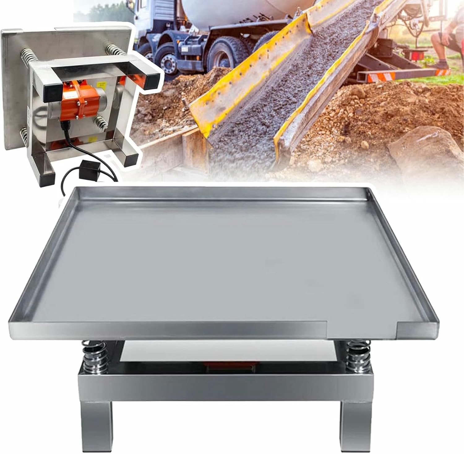 Benchtop Stainless Steel Vibrating Table for Removing Bubbles & Shaking Wet Powder - 10/20kg Load Capacity - Electric Vibration Platform with 1-3mm