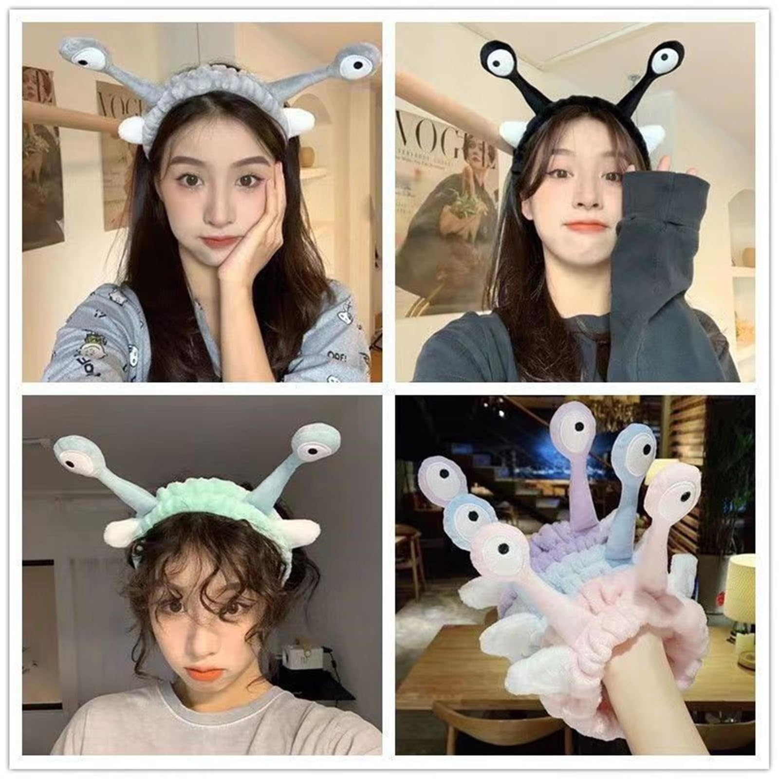 Amazon.co.jp: Fhsqwernm 3D カタツムリ ヘッドバンド フラシ天 漫画