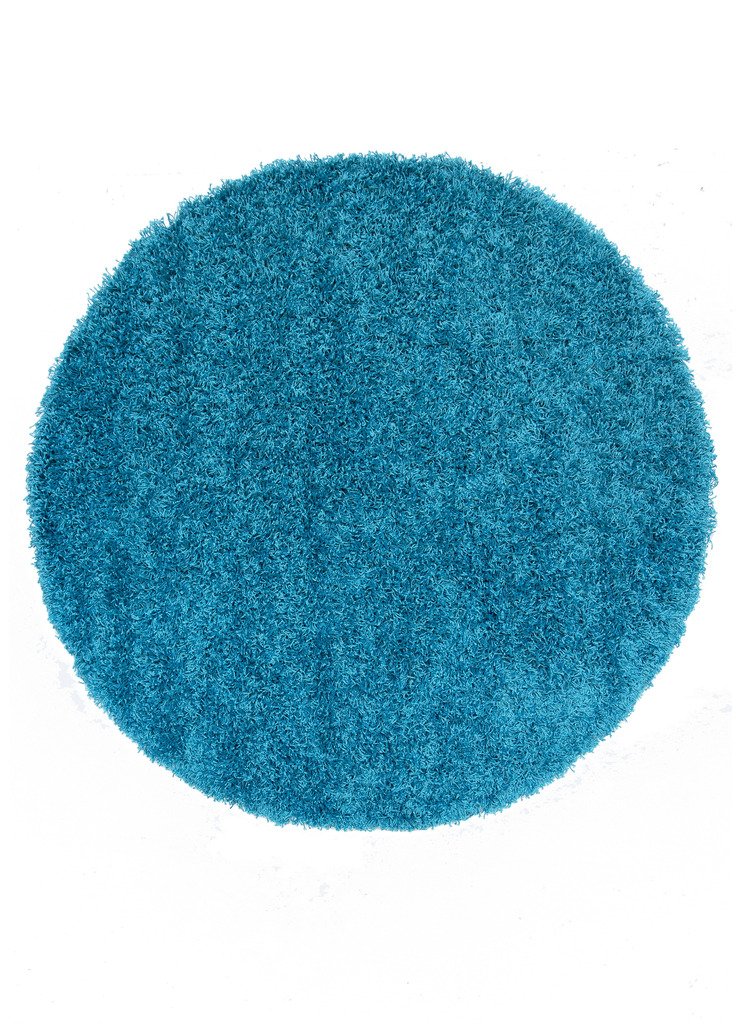 Buy Teal, 120cm (3ft11) Diameter Soft Non Shed Thick Plain Easy Clean Shaggy Area Rugs Ontario