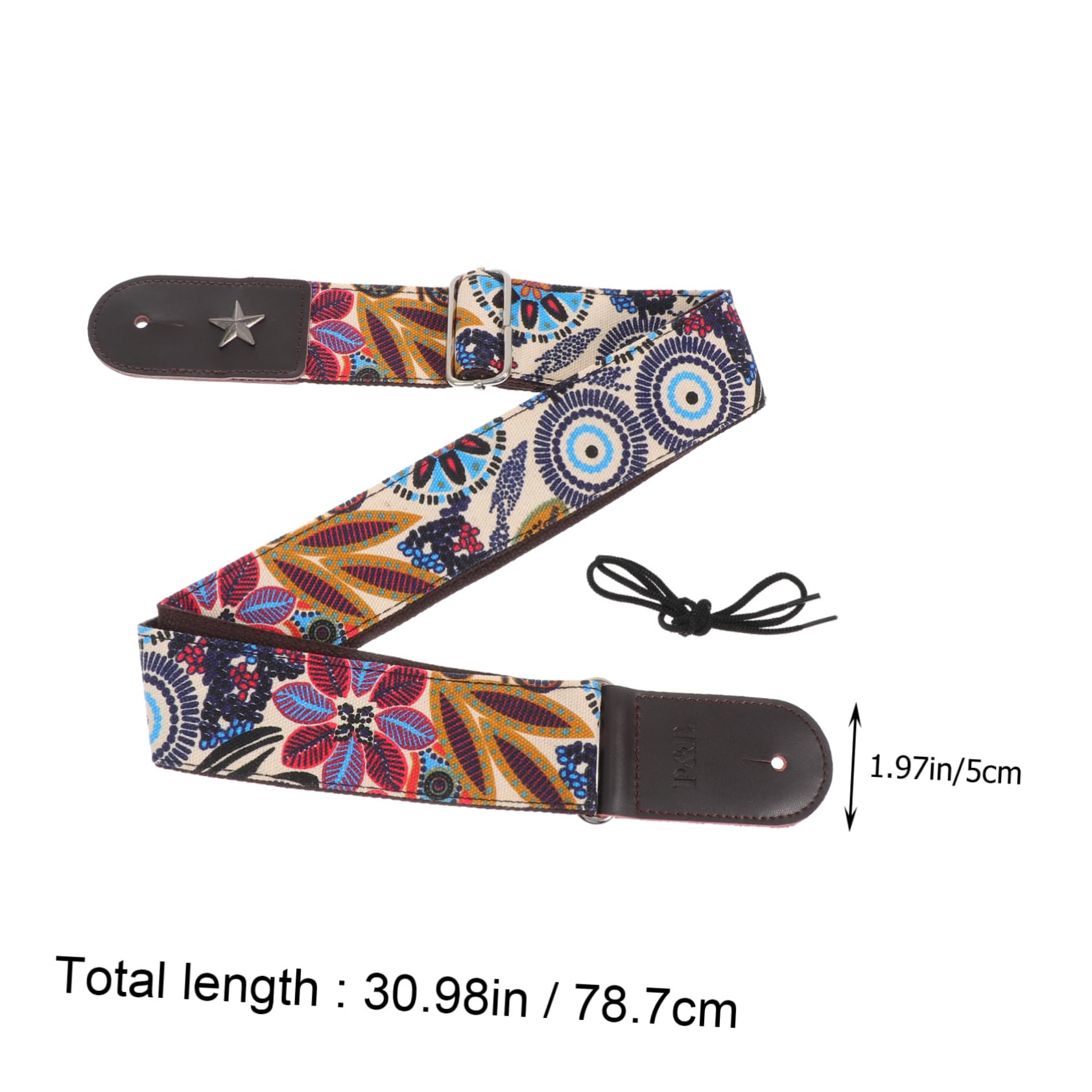 Abaodam 3stücke Gitarrengurt Verstellbarer Akustikgurt Mit Vintage-muster Geeignet Gitarre Bass Ukulele Leicht Und Komfortabel Für Musiker Und Gitarrenliebhaber
