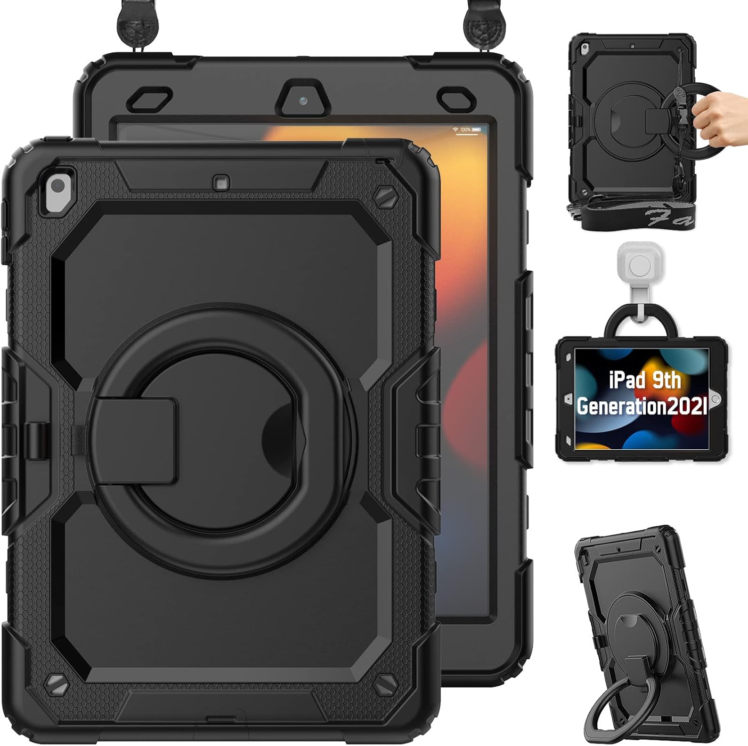 Timecity Case for iPad 9th/8th/7th Generation Case 10.2" 2021/2020/2019, FullBody