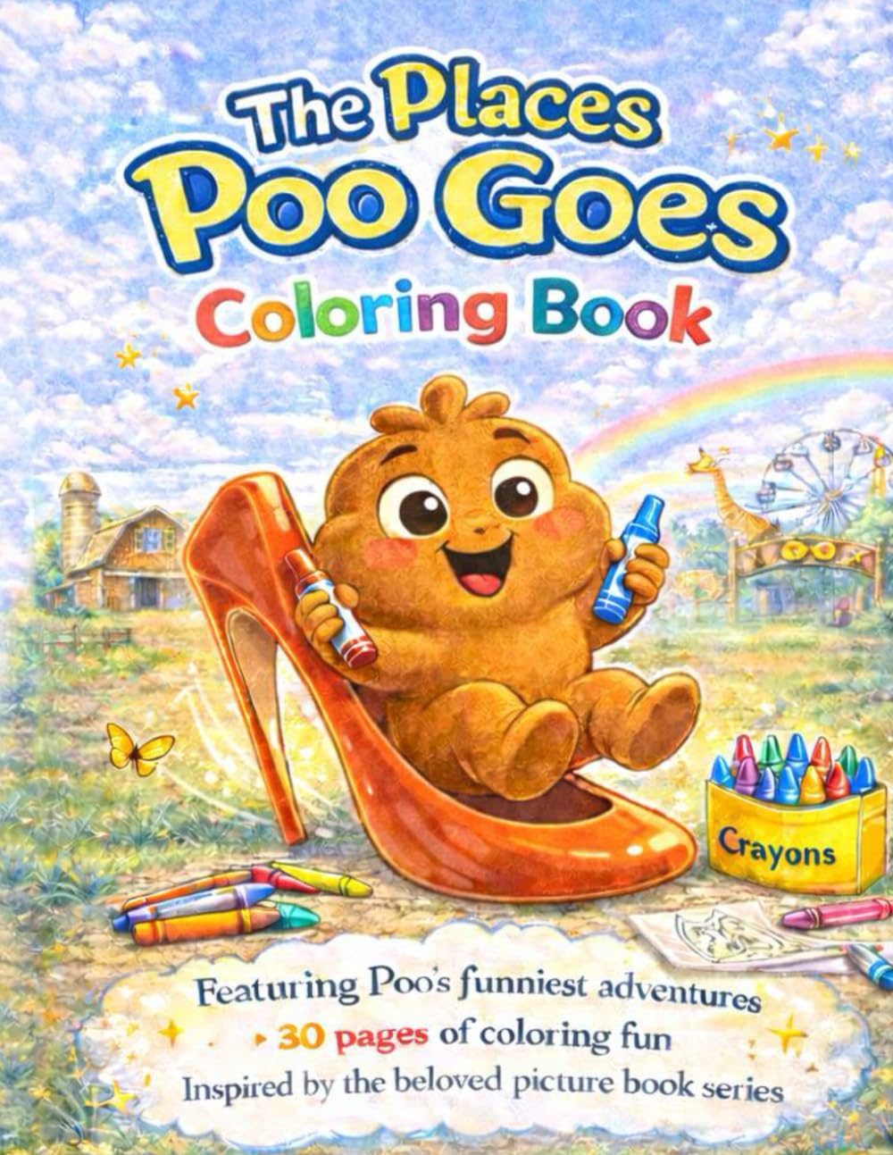 The Places Poo Goes Coloring Book: 30 Pages of Coloring Fun