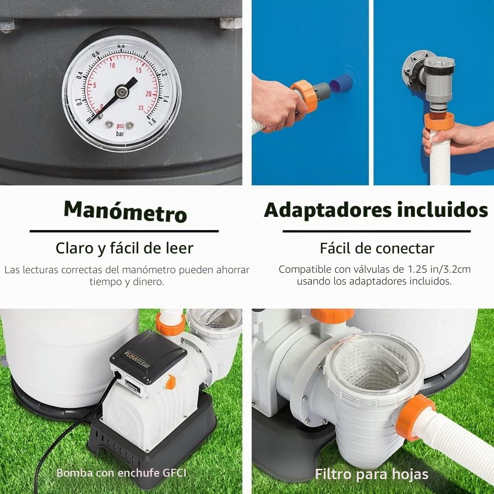 Bestway 58499 - Depuradora de Arena 8.327 l/h Conexión 38 mm