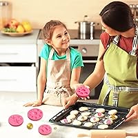 Vista 4 de Moldes de silicona con perlas de gemas, 4 paquetes de moldes de decoración de chocolate con esfera de estrella para decoración de pasteles