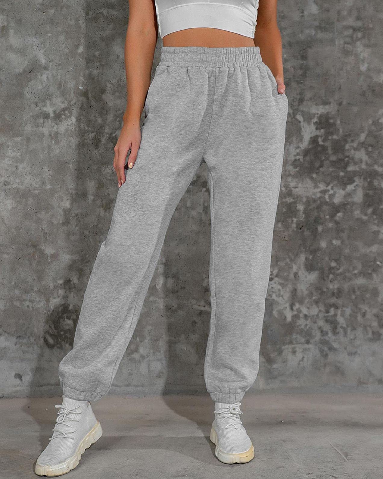 UMIPUBO Pantaloni Tuta Donna Felpati, Casual Pantalone Jogging in Pile con Cinta Elastica Lunghi Pants Jogger Sweatpants Invernali