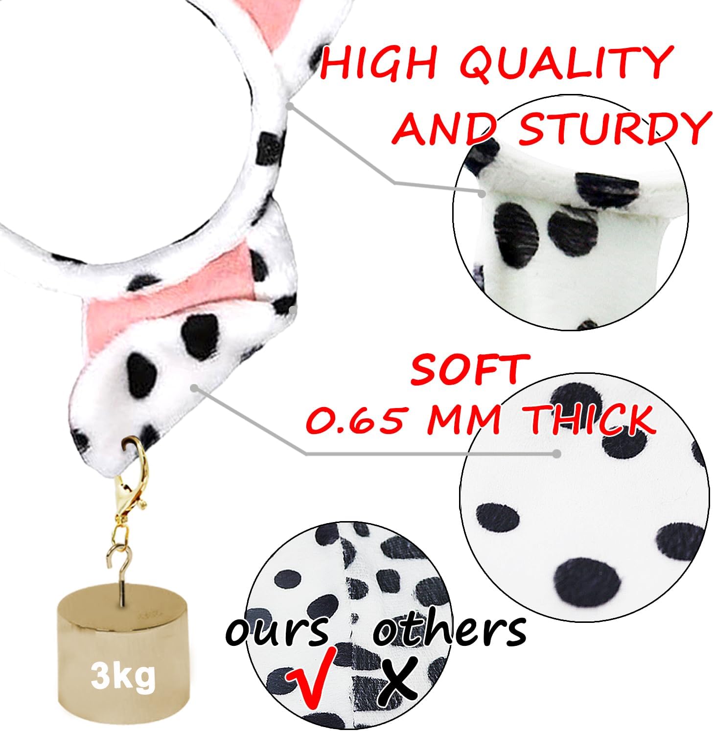 Dalmatian Costume, Felt Spots, for Halloween Dalmatian Costume Kids/Adults, Black Felt Stickers for School Projects - Image 3