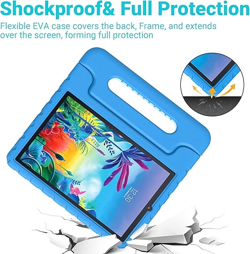 Miniatura 4 de Thoreta Funda para LG G Pad 5 10.1, a prueba de golpes, ligera, convertible, soporte con mango convertible, a prueba de niños, compatible con LG G