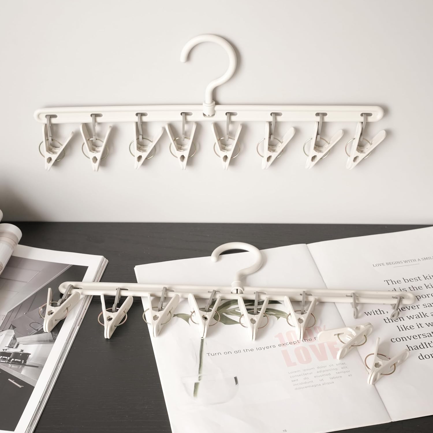 Clothes Hanr Clips, Clothes Drying Ras Windproof for Drying Sos Bras
