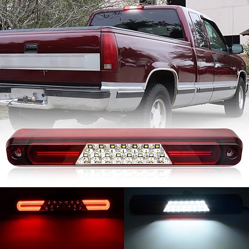 Tercera luz de freno LED de repuesto para 1994 95 96 97 98 99 2000 OBS Chevy C1500 K1500 K2500 CK Extended Cab Trucks Red LED 3rd Brake Center