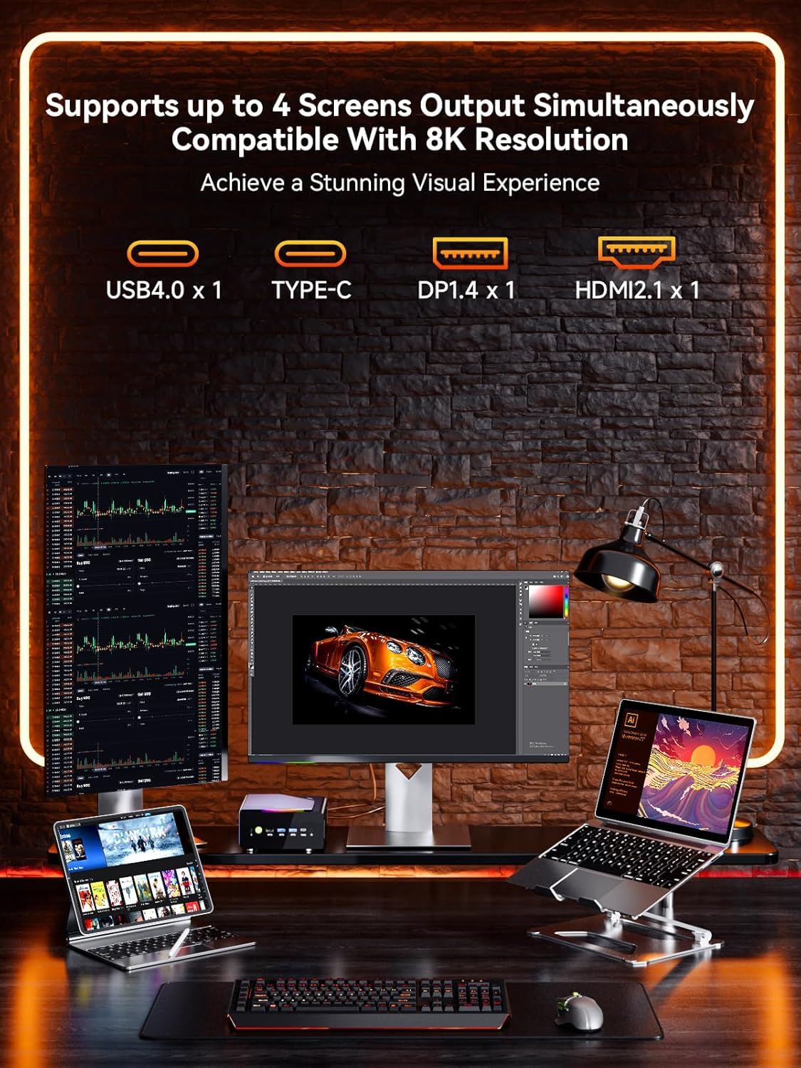 GMKtec K12 Ryzen 7 Mini PC Gaming Oculink AMD R7 H 255 (Mejorado 8745HS) 32GB DDR5 RAM 1TB SSD, Mini Ordenador Expansión de Almacenamiento 3X M.2 2280,Doble Nic 2.5G/HDMI 2.1/USB4