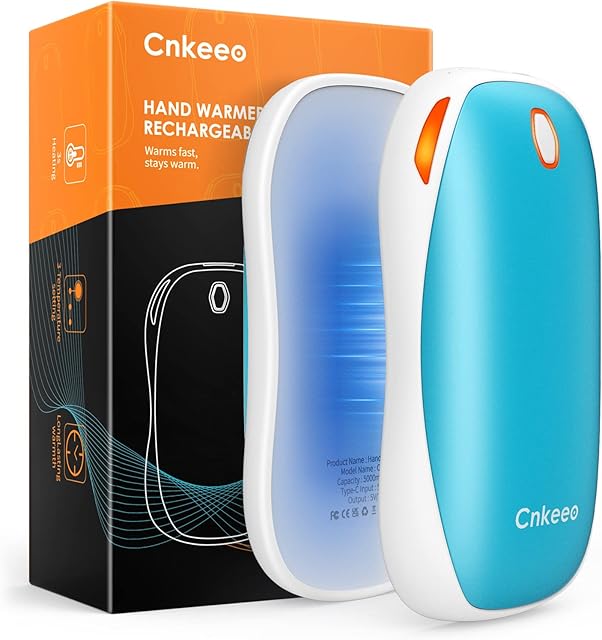 Cnkeeo Hand Warmers, 2 Pack Magnetic Hand Warmers Rechargeable, 10000mAh Portable Power Bank, 3 Levels Heating Electronic Pocket Heater for Raynauds Arthritis Outdoor Winter Sports, Best Warm Gift