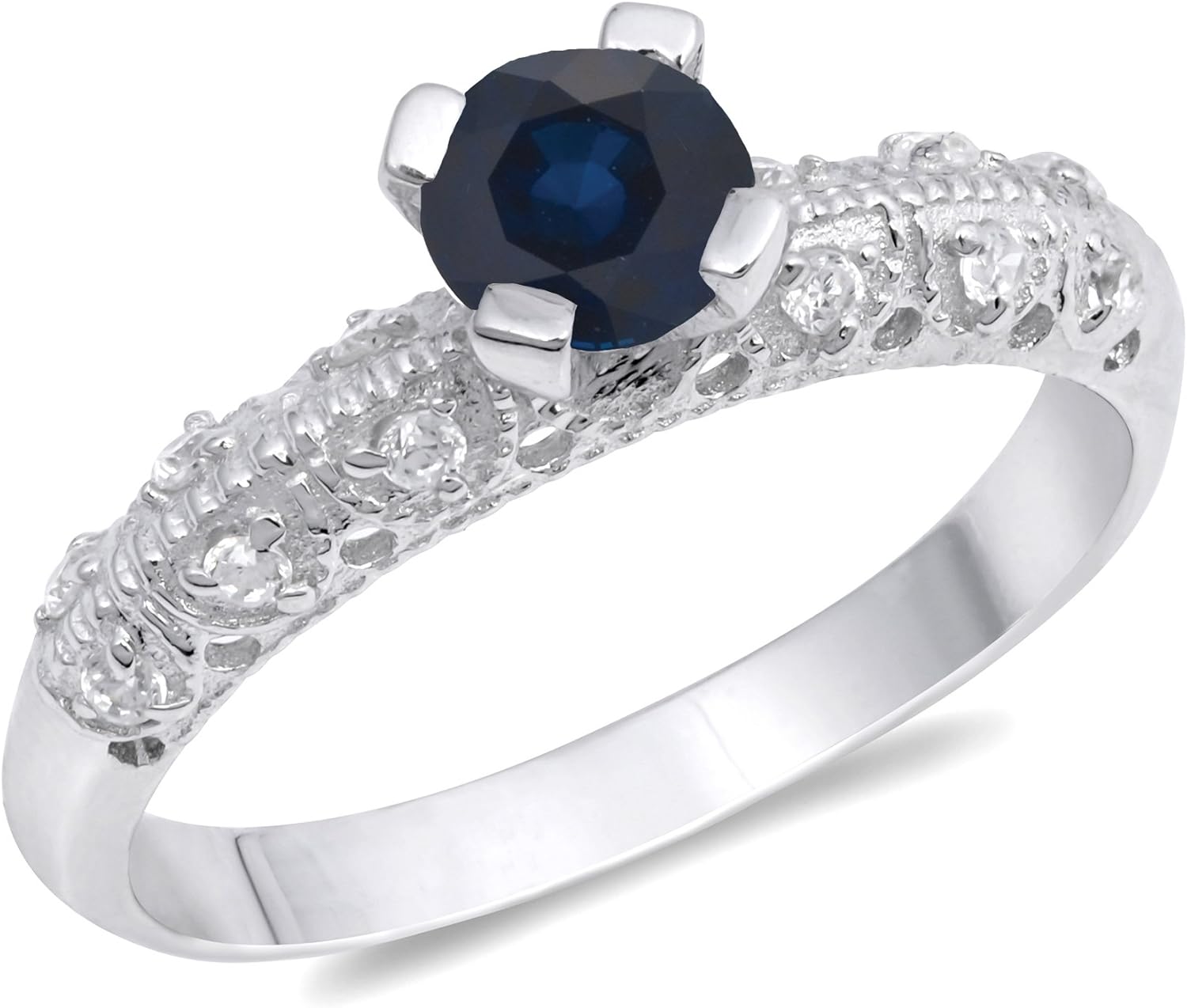 CHOOSE YOUR COLOR Sterling Silver Round Ring