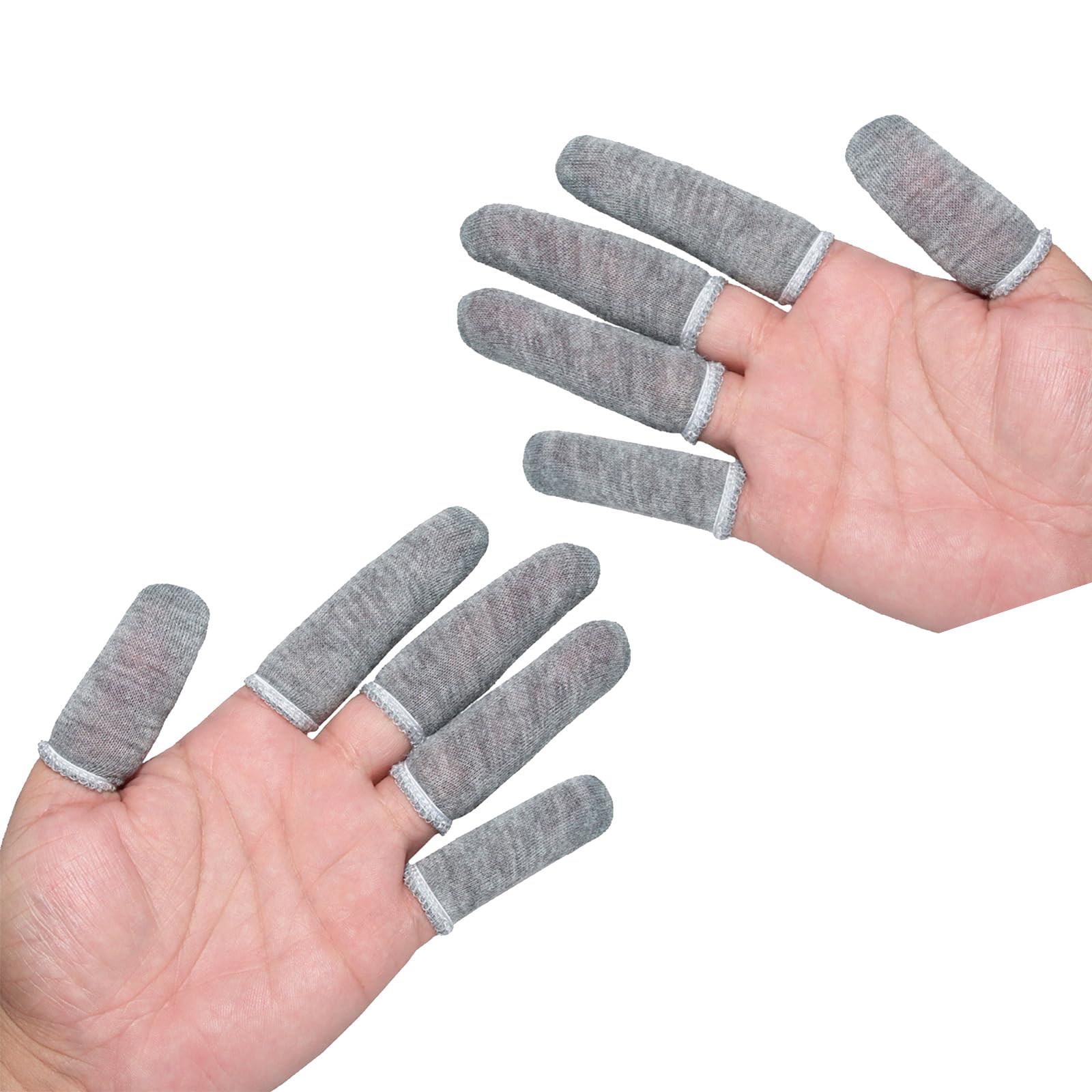 10pcs Multipurpose Cotton Work Gloves Finger Protectors Cover with Anti Slip Grip for Carving Metalworking Cotton Finger Sleeves