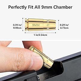 MidTen 9mm Laser Bore Sighter with 4 Sets of Batteries, Bore Sight Laser Zeroing Works Quickly and Effectively
